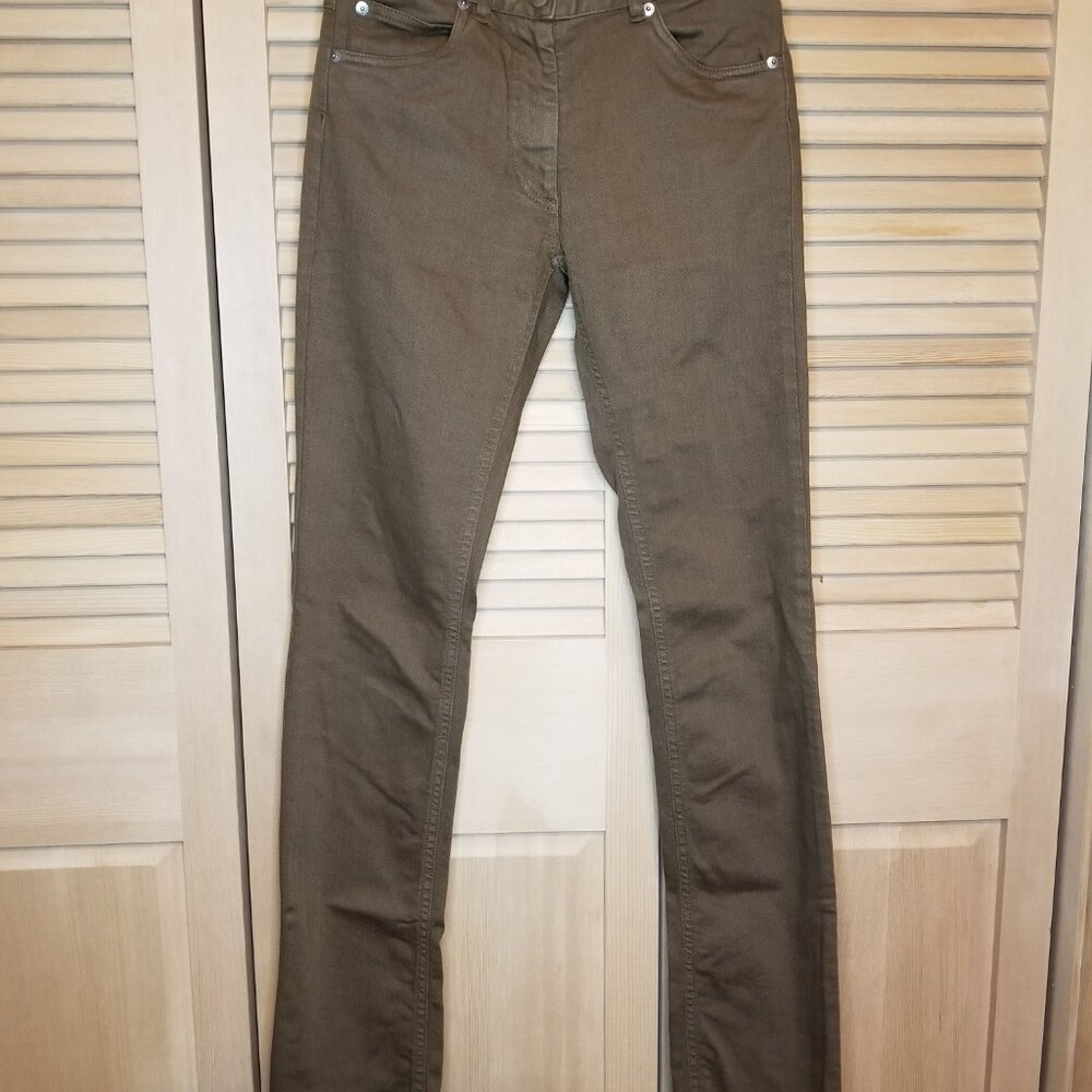 Brown Mid-Rise Skinny Designer Jeans by Maison Martin Margiela Monochrome - Picture 7 of 15